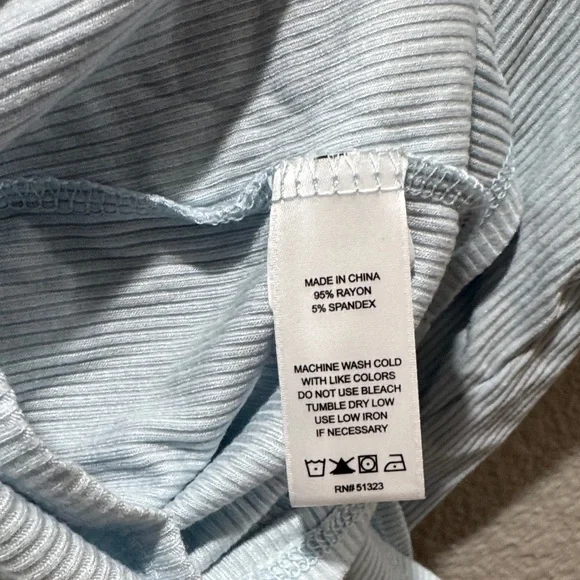 1. State Light Blue Ribbed Knotted Tee | Size M | NWT - Picture 5 of 5